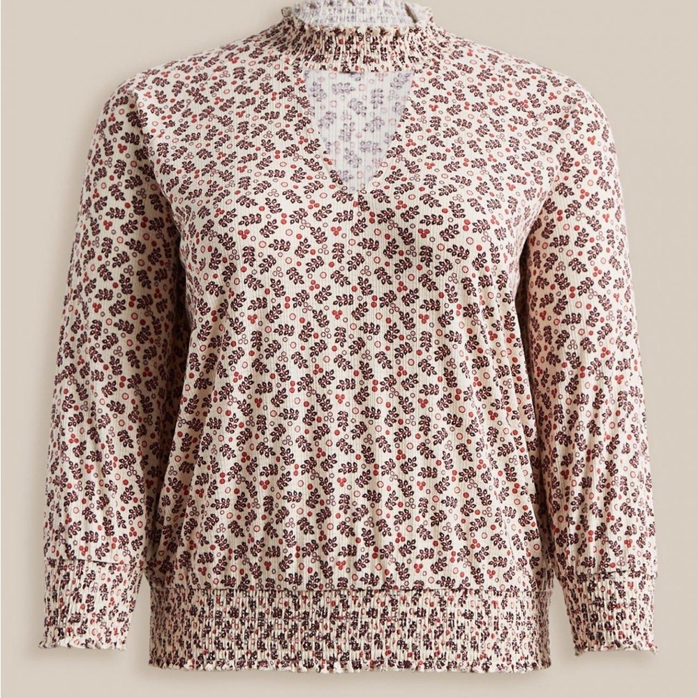 Torrid Womens Textured Jersey Choker Neck Smocked Bottom Top. Plus size 5